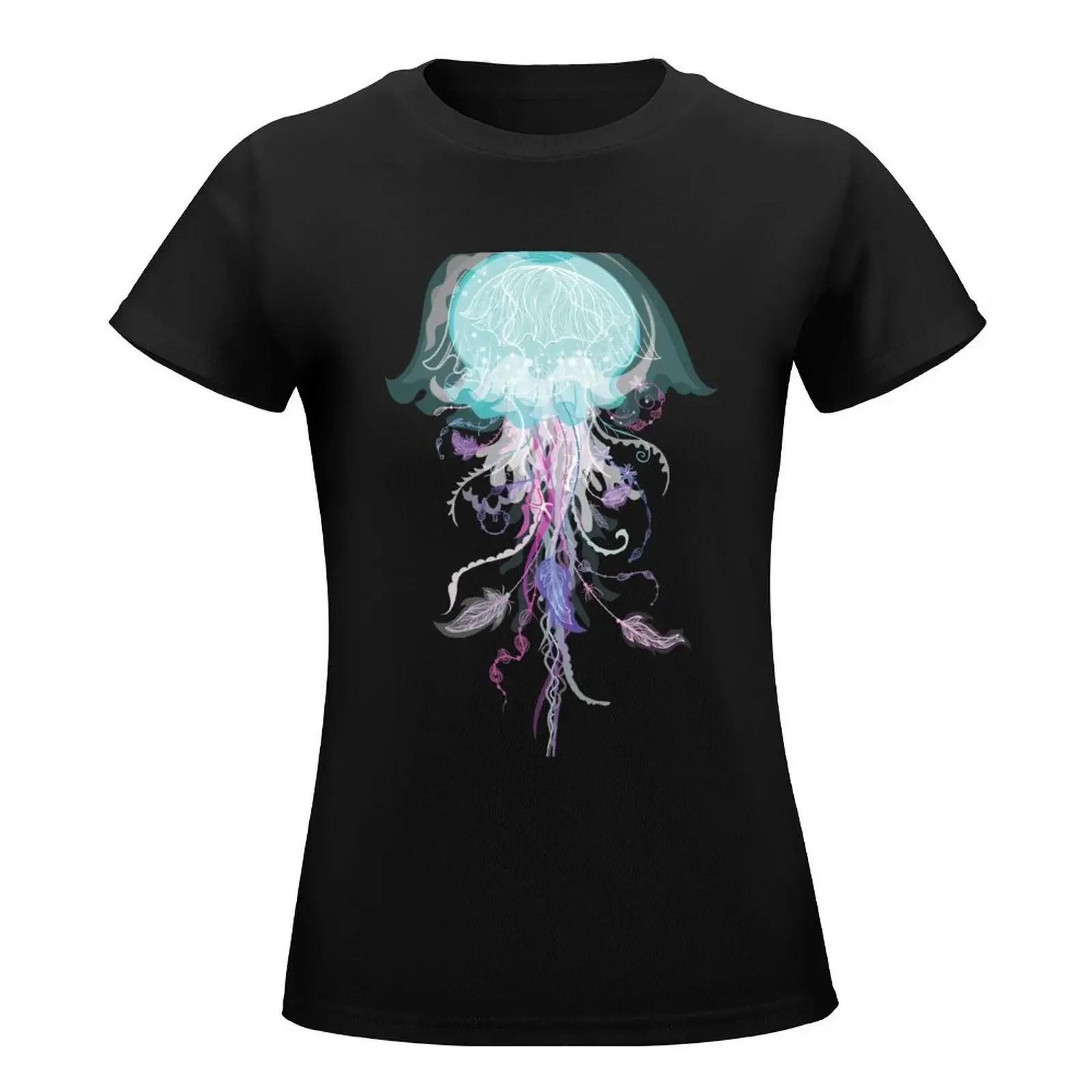 Boho Jellyfish T-Shirt cute tops graphics western t-shirt dress for Women