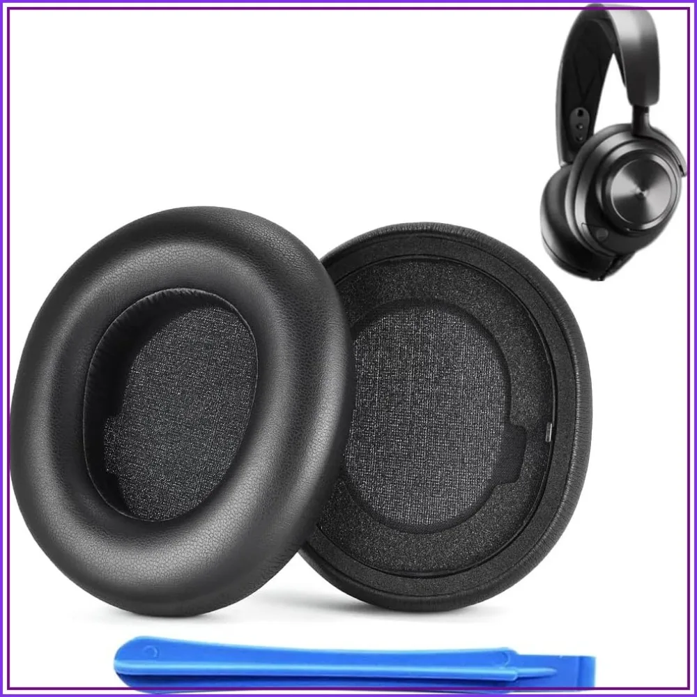 

Replacement Earpads for Arctis Nova Pro Wireless Headphones, Soft Leather Ear Cushions, Memory Foam, Noise Isolating, Black