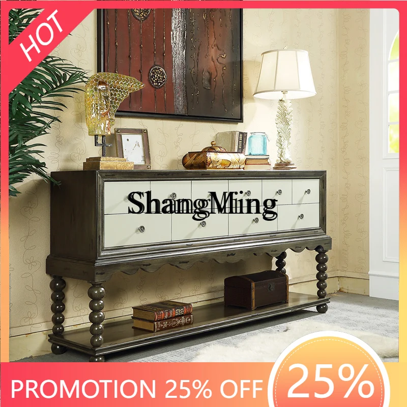 

CL Minimalist Villa Entryway Cabinet Chinese Style Sideboard Sofa Back Table