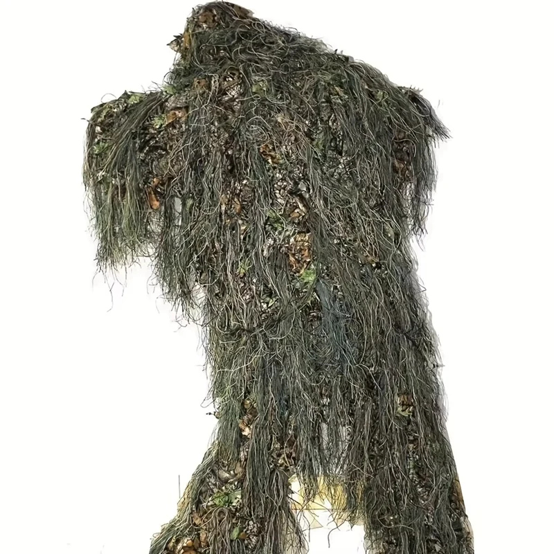 Adult Outdoor Ghillie Suit Hunting Cloth Woodland 3D Bionic Leaf Uniform Camouflage Suits Set Photography Clothes