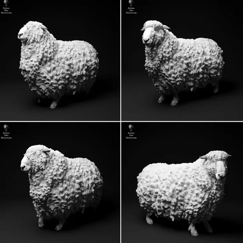

1/35 15cm Linchang long wool Goat Equus africanus asinus Model Toy Modern Animals Model Gk Customize 3D Printing