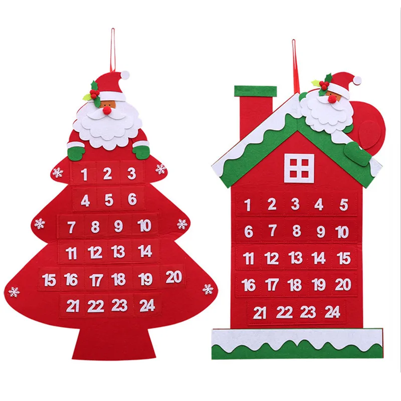 Christmas Tree Decor Hanging Decorations Felt Christmas Socks Elf Door Ornaments Xmas Supplies Christmas Gift Advent Calendar