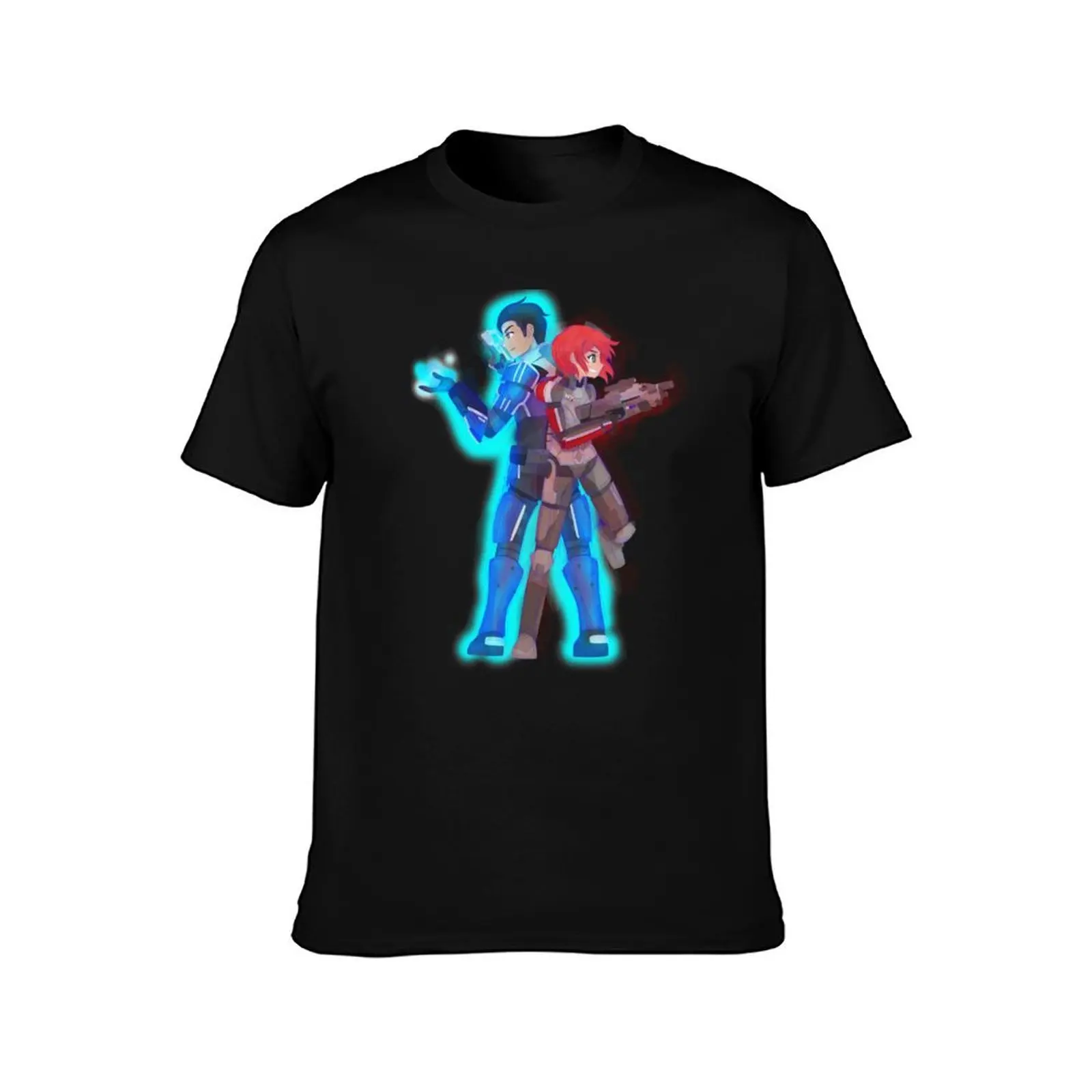Mass Effect - Shenko Action [Commission] T-Shirt Thanksgiving Casual Tee T-Shirt