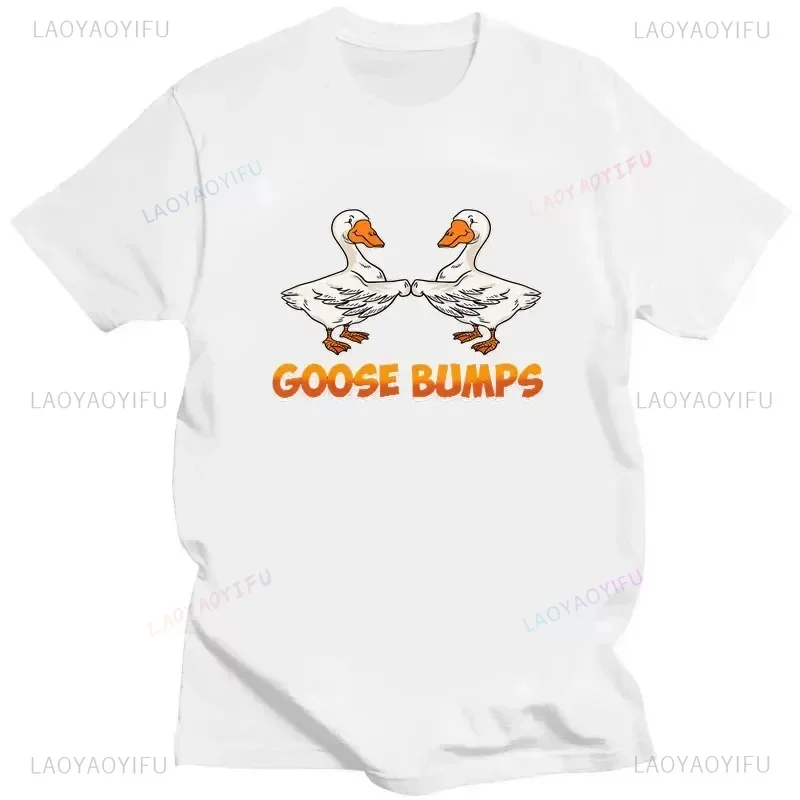 Kawaii Goose TShirt Funny Goosebumps Silly Goose T Shirt Women Men Casual Commuter Tops Oversized Tee Camisetas Custom Shirts