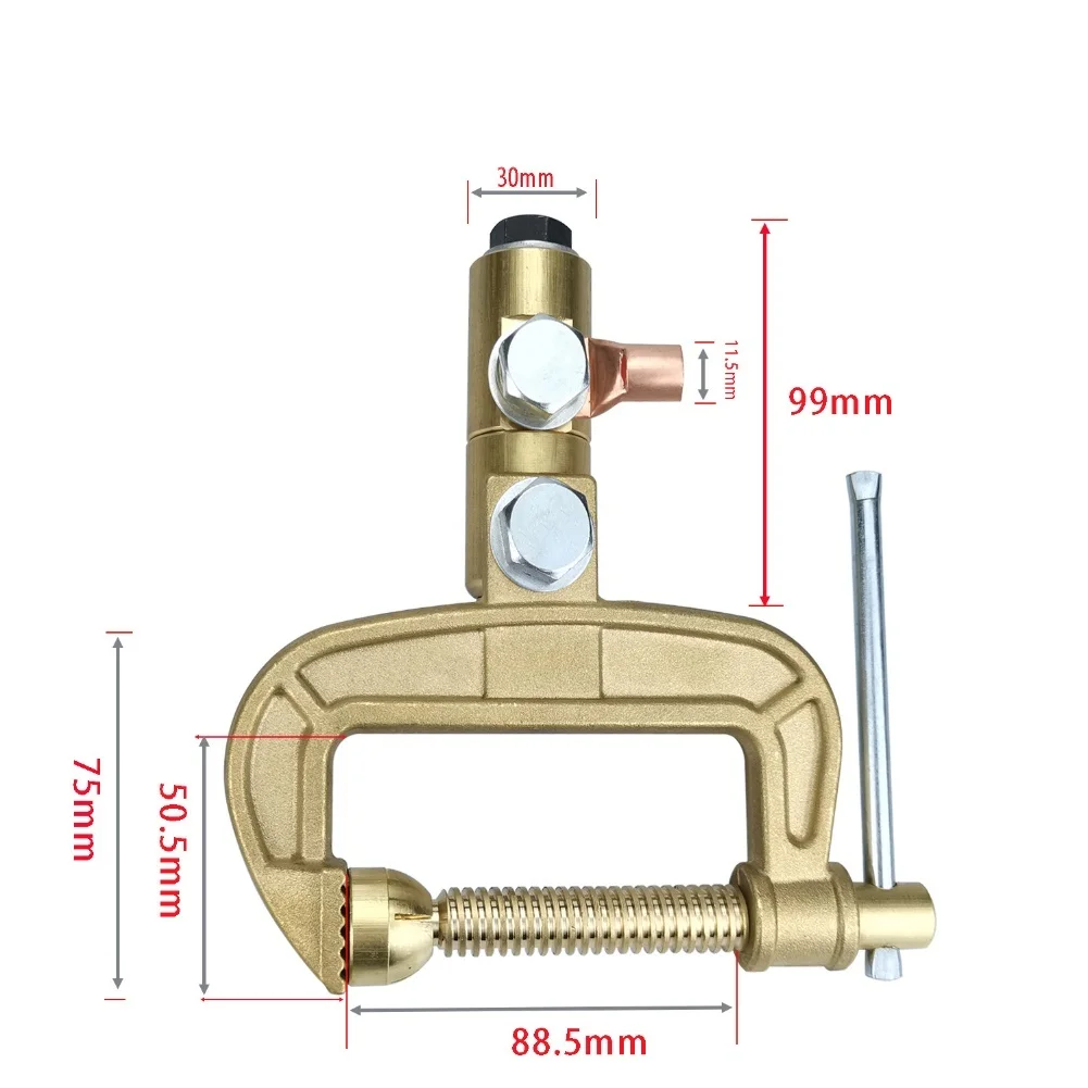1pc 500A Welding Earth Clamp C-Clamp Welding Ground Clamp Swivel Adapter Connecting Replacement For Plasma Welding