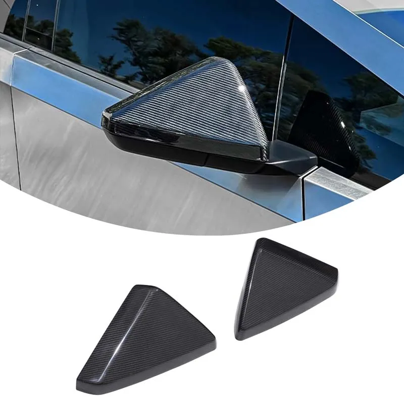 For Tesla Cybertruck 2024-2025 real carbon fiber car exterior mirror protective cover decorative patch styling accessories 2pcs