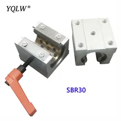 SBR Graphite Copper Sleeve Locking Positioning Opening Slider SBR30 Self-Lubricating Aluminum Bracket Rail Slider