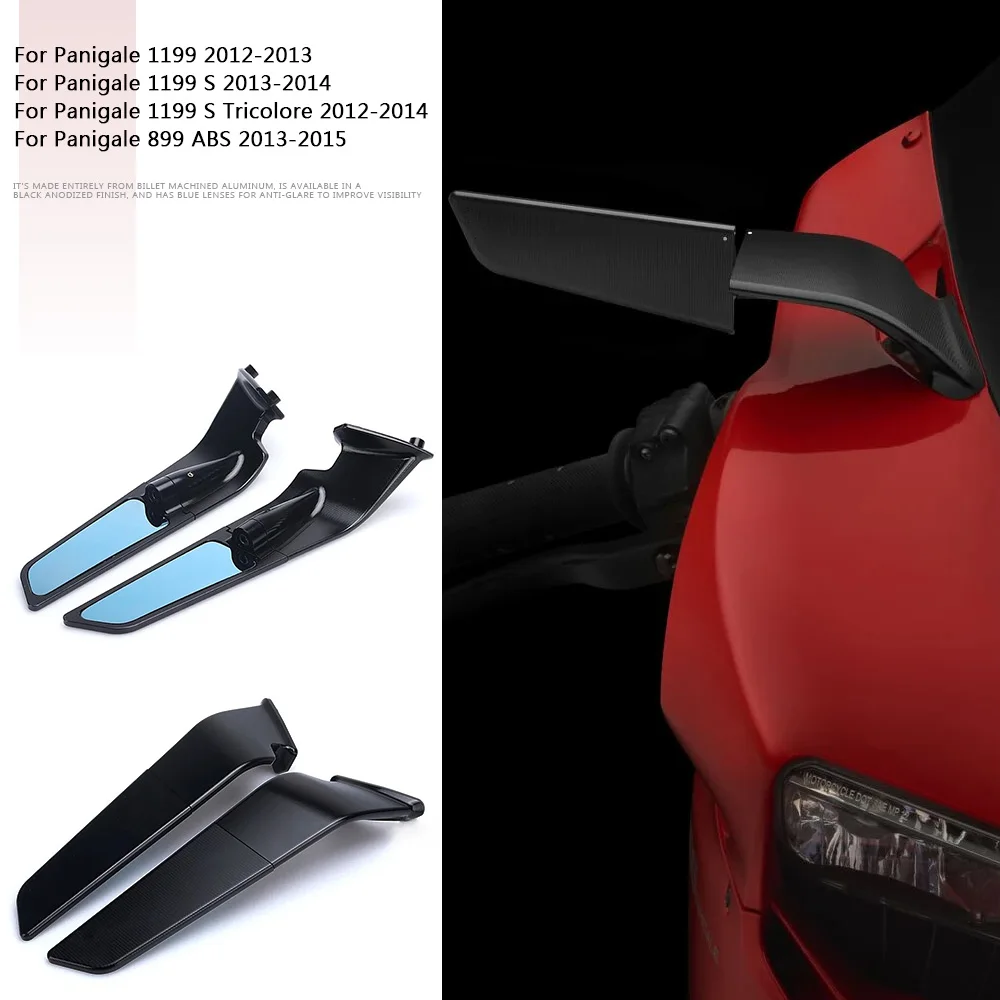 Motorcycle Mirror Wind Wing Adjustable Rotating Rearview Mirror For Ducati Panigale 1199 S Tricolore PANIGALE 899 ABS 2013-2015