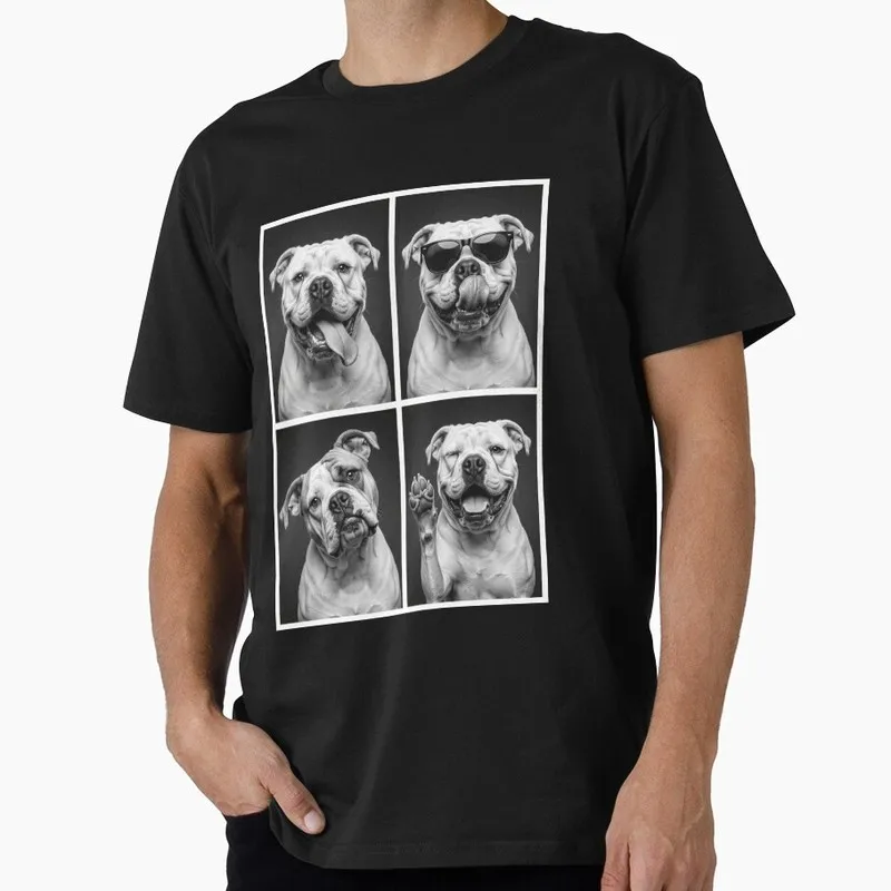 Funny American Bulldog Graphic T-shirt for Dog Dad Unisex 100% Cotton Short Sleeve Print Tee Pet owner Surprise Gift Tops
