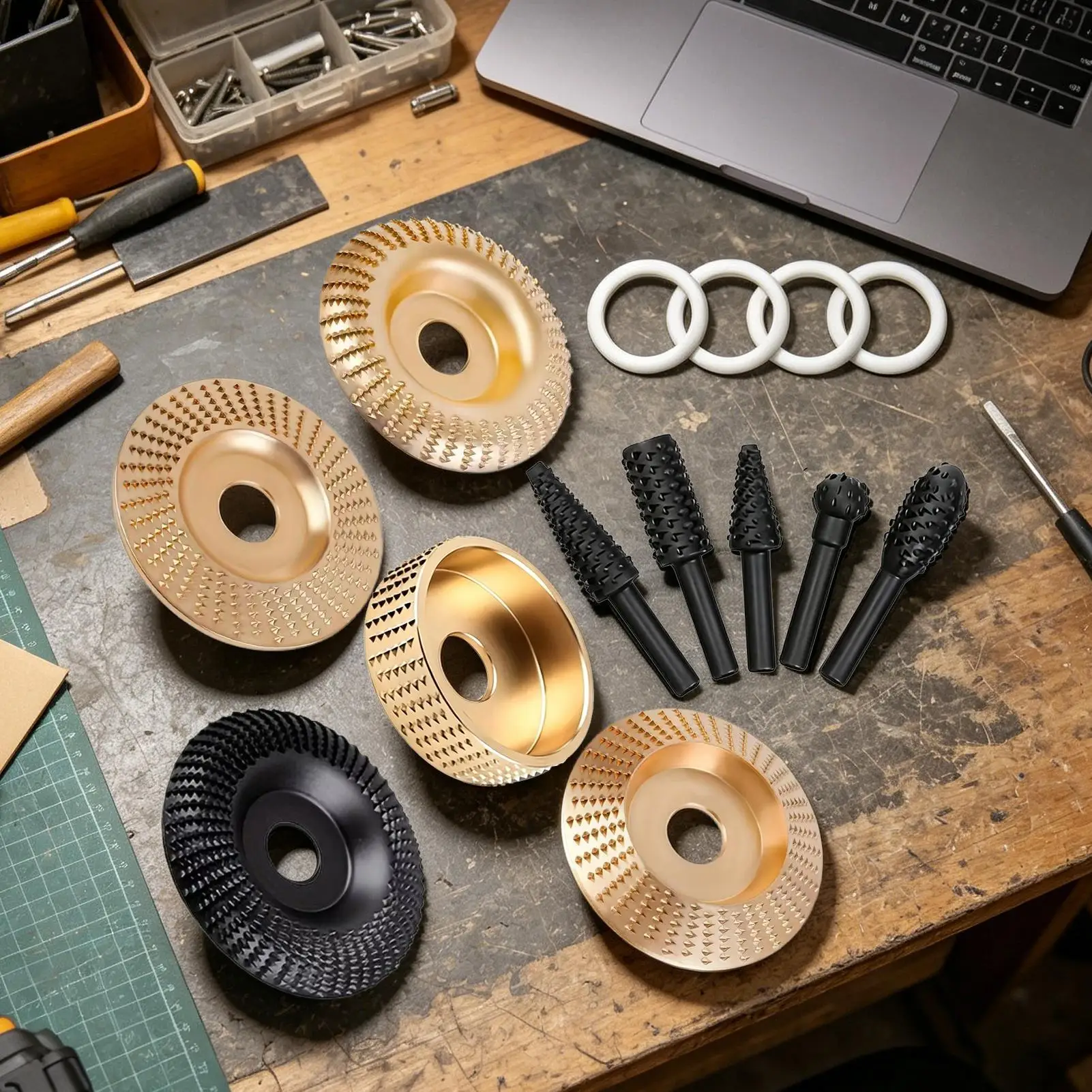 

Woodworking Grinding Wheel Disc Angle Grinder Attachments Wood Grinding Disc for Hobbyists Sculptors Artists Carvers Furniture