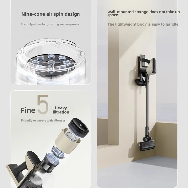 Roborock Wireless Handheld Vacuum Cleaner 158AW High suction Vacuum Cleaner and Mite Removal Machine H5