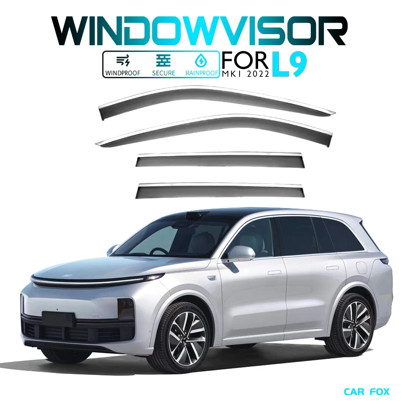 

For Li-xiang L9 MK1 2022 Plastic Window Visor Vent Shades Sun Rain Deflector Guard FOR Li-xiang L9 MK1 2022