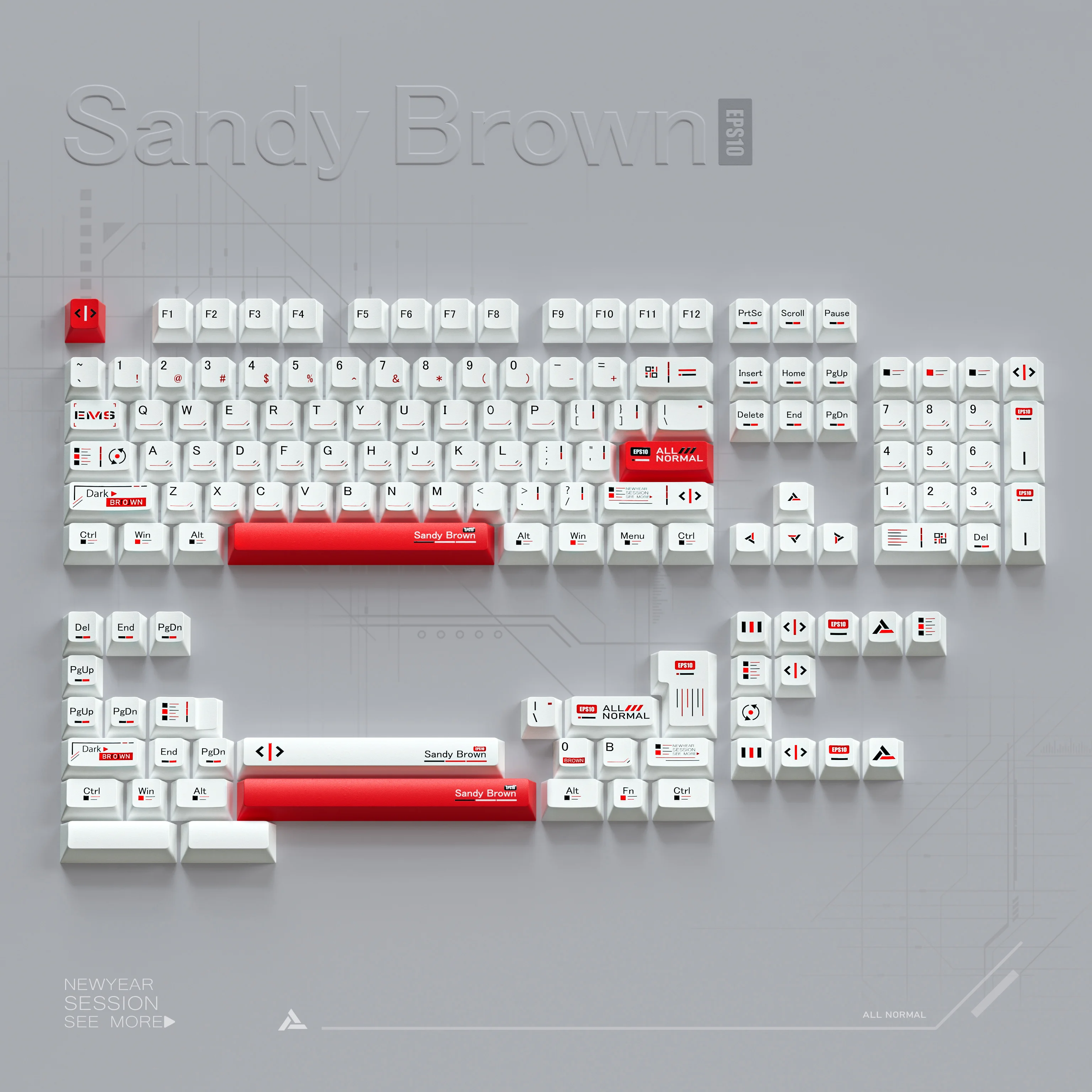 White Keycaps Cherry Pbt White Simple Keycaps Red Mechanical L-Shaped Enter Key 2.25/2.75U Space Bar Alice Layout Keycaps