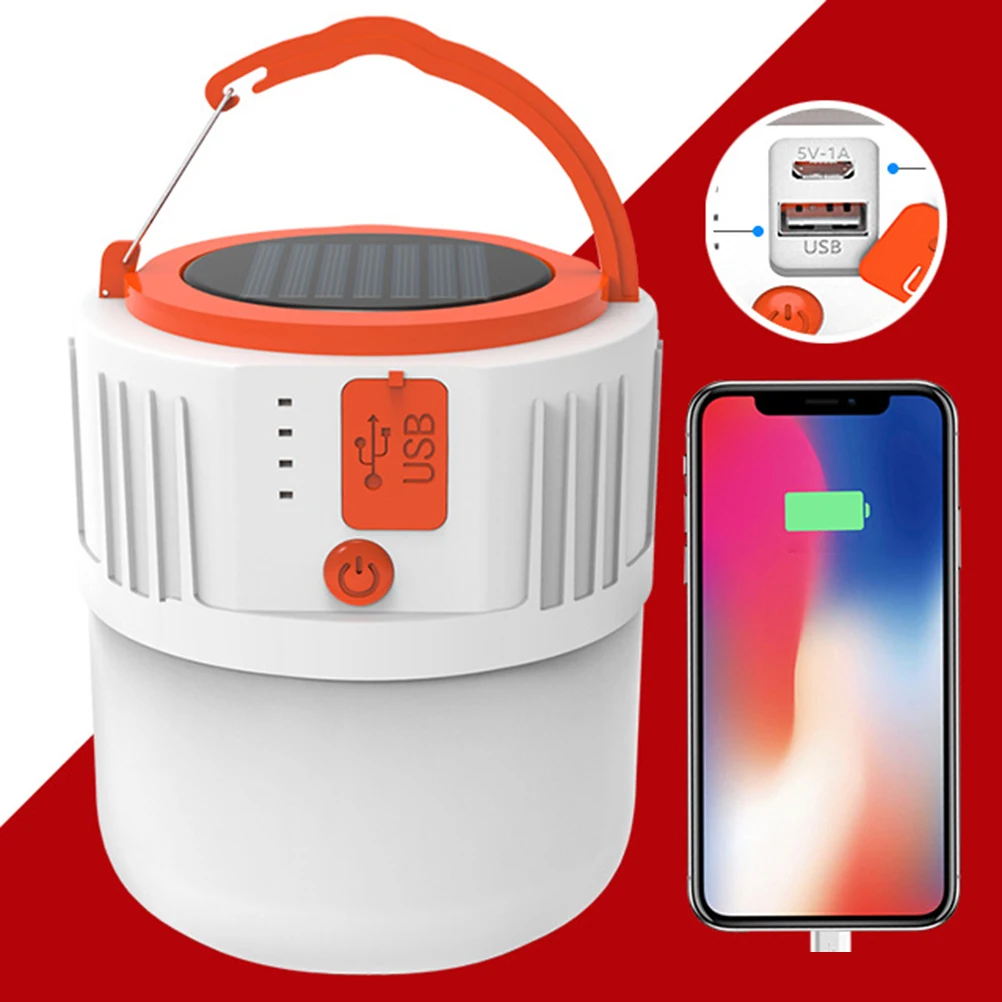 

Многофункциональный уличный светодиодный светильник для кемпинга, портативный перезаряжаемый фонарь, подвесной крючок, освещение на 360 градусов, зарядка через USB, аварийная зарядка