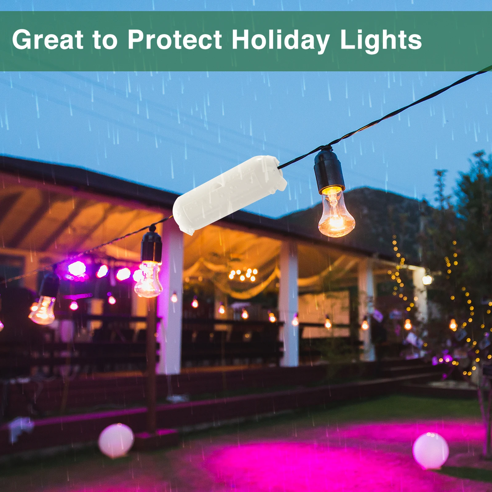 

4-Piece Outdoor Waterproof Electrical Box Set 32x22x13cm With 3 pcs 18x5.7x5.7cm Mini Protect Power Strips Outlets Holiday Light