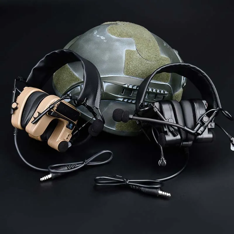 Auriculares tácticos COMTAC IV, auriculares tácticos C4U, antiruido, auriculares de combate al aire libre, auriculares de comunicación de vacío,