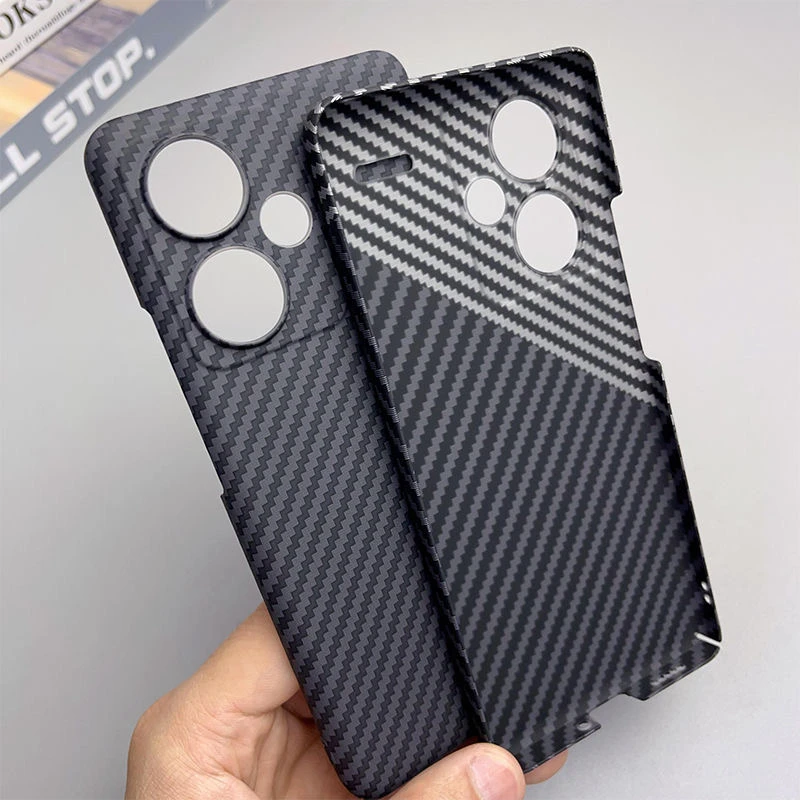 Cover For Xiaomi Redmi Note 13 Pro Plus Case PC Carbon Fiber Texture Pattern Matte Hard Phone Case Slim Thin Shell Bumper