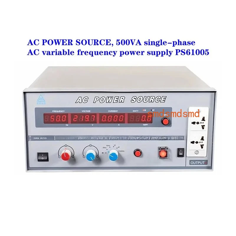 0-150V 0-300V Adjustable AC Power High Voltage Inverter ，PS61005 500VA Variable Frequency  AC Power Source Supply Conversion