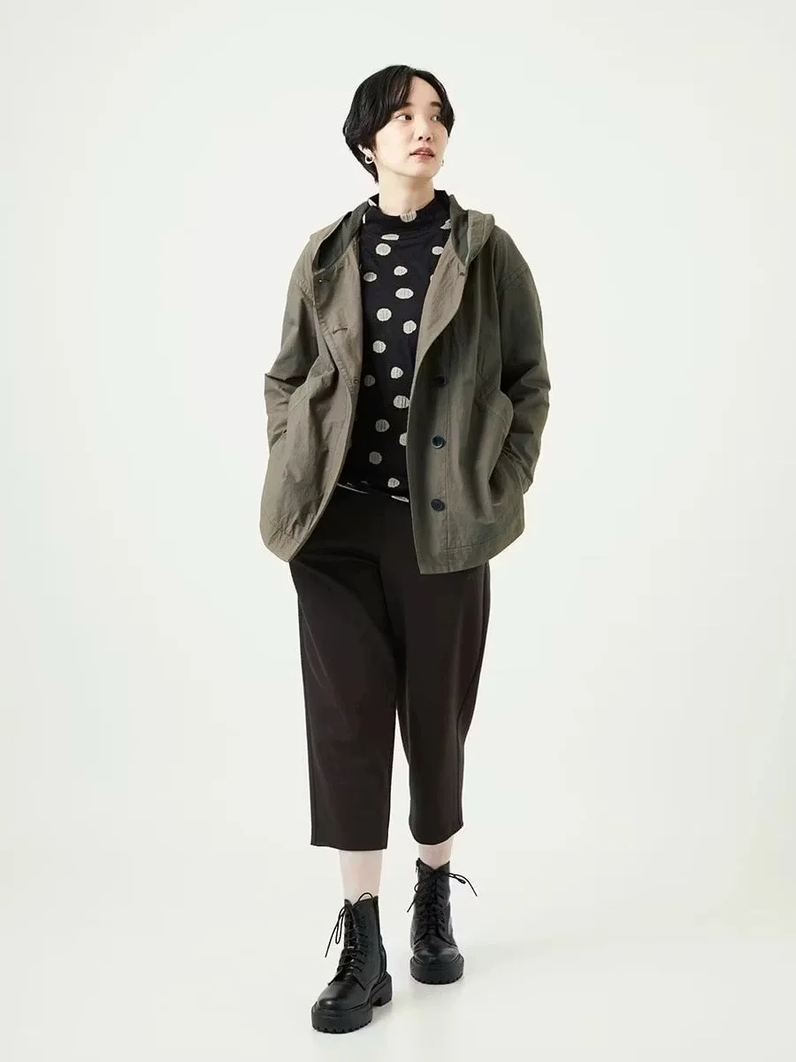 

Женское пальто с капюшоном, осенне-зимнее, новое, с длинными рукавами, удобное для повседневной носки, свободного кроя, средней длины, на одной пуговице