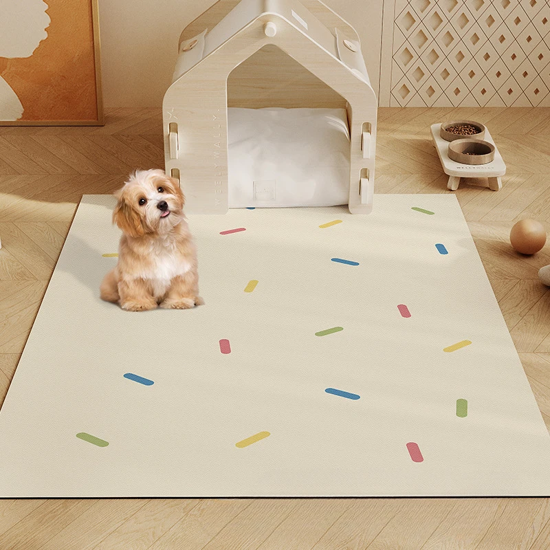 Pet Floor Mats Cute Cartoon PVC Carpet Waterproof Urine-proof Dog House Mats Anti-cat Scratching Rug Easy To Care for Floor Mat