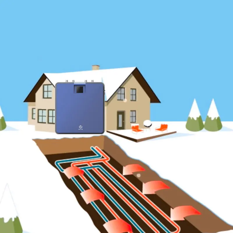 8kw 9kw 10kw 12kw 16kw 20kw 25kw 30kw 40kw Water Source Heatpump Dc Inverter R32 Geothermal Heat Pump Water Heater Price