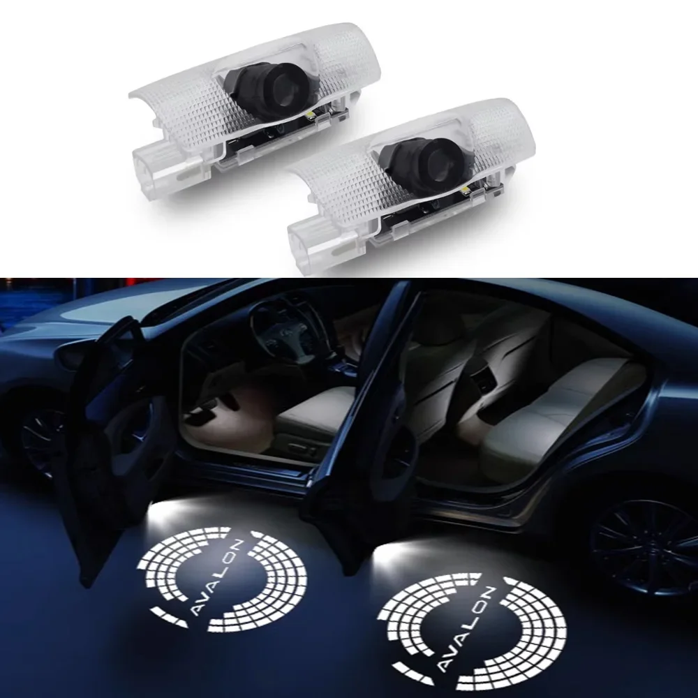 2pcs White AVALON Courtesy Door Light Ghost Shadow Light For Toyota AVALON Car Styling AVALON Ambient Lamp Toyota Door Light