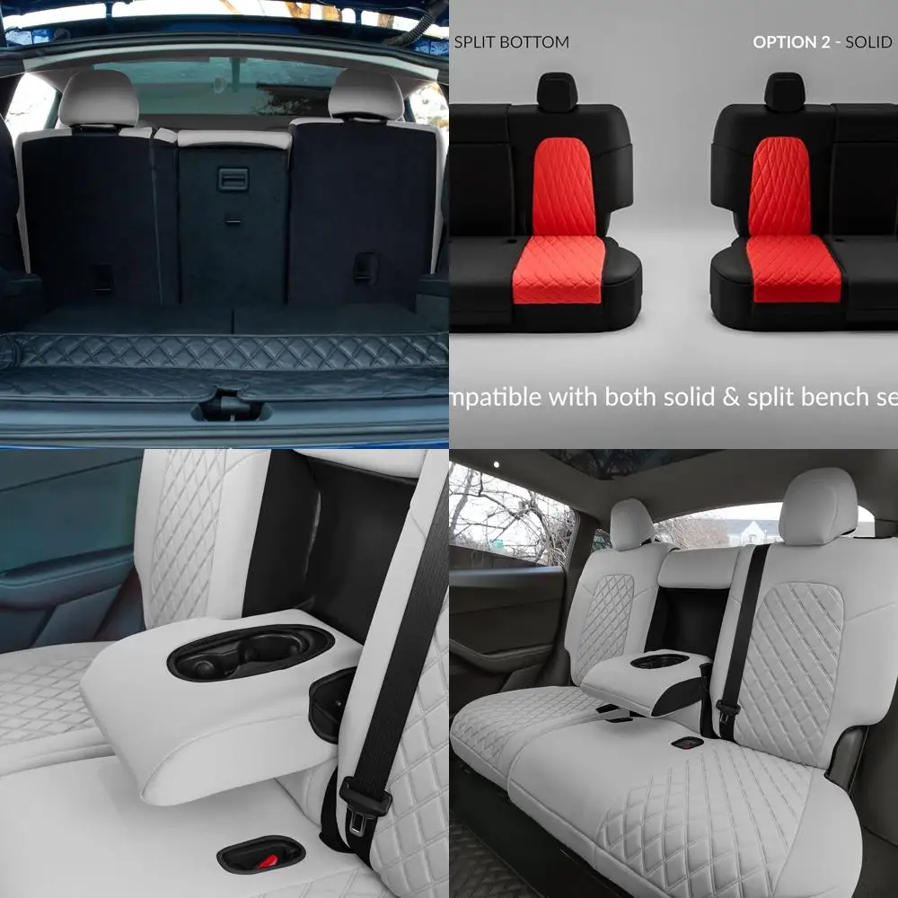 

Чехлы на автомобильные сиденья на заказ для Tesla Model Y 2020-2024 гг. Ультратонкие неопреновые водонепроницаемые автомобильные чехлы на сиденья - задний комплект Soli