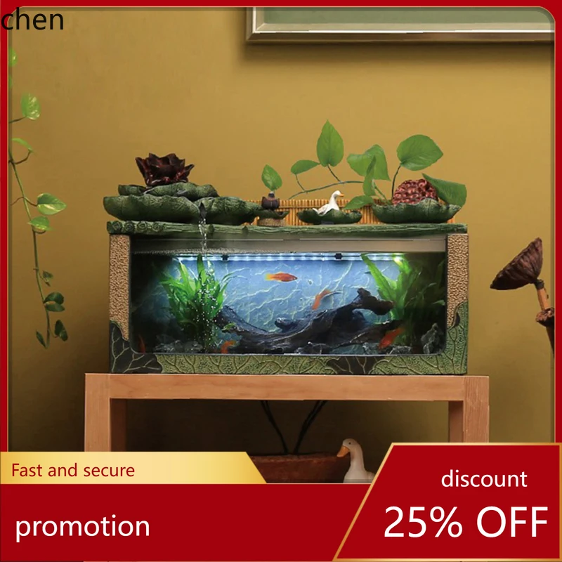 

CZ Landscape Fish Tank Decoration Flowing Water Ornament Circulating Water Finished Integrated Fish Breeding Ecological Tank