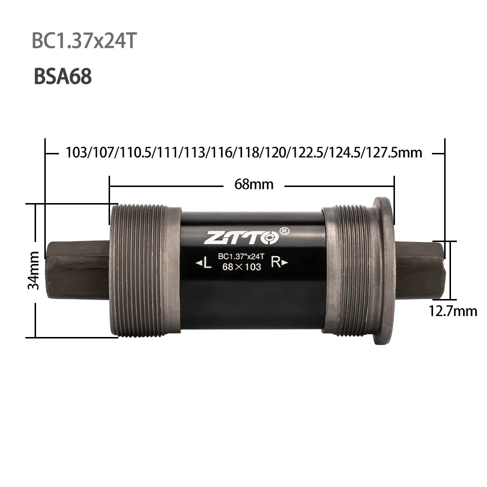 ZTTO Bicycle Square Tapered Threaded Bottom Bracket BSA 68 BB Tool Kit ISIS BB Remove Tool For Square Tapered Spindle Crankset