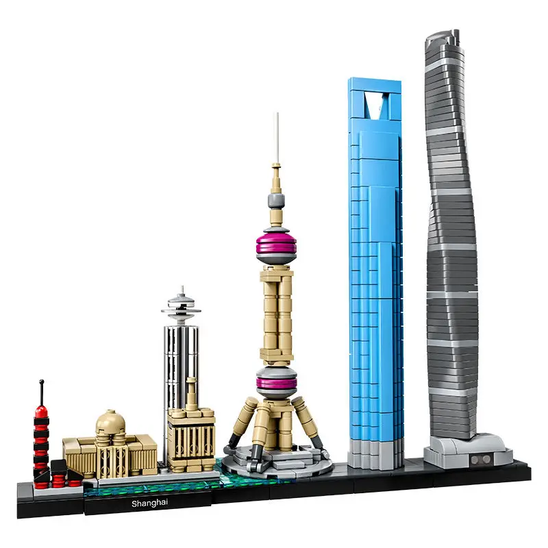 Architecture Set San Francisco New York Pairs Dubai City Skyline Building Blocks Tokyo Shanghai Singapore Construction Brick Toy image 3