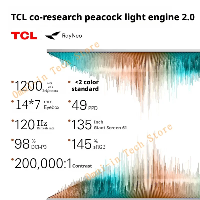Gafas AR inteligentes RayNeo Air 4 Pro, brillo de 1200 Nits, visualización HD de 135 pulgadas, 4 parlantes, audio inmersivo, HDR10