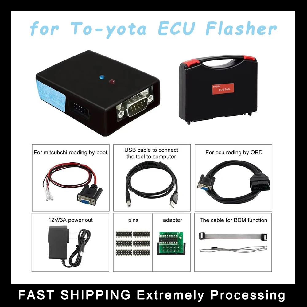 

Ecu Fl-asher for Toyota for Lexus R/W Via Internal 20 Pin Or 26 Pin Connector for Nec 7f00xx Series Mcu