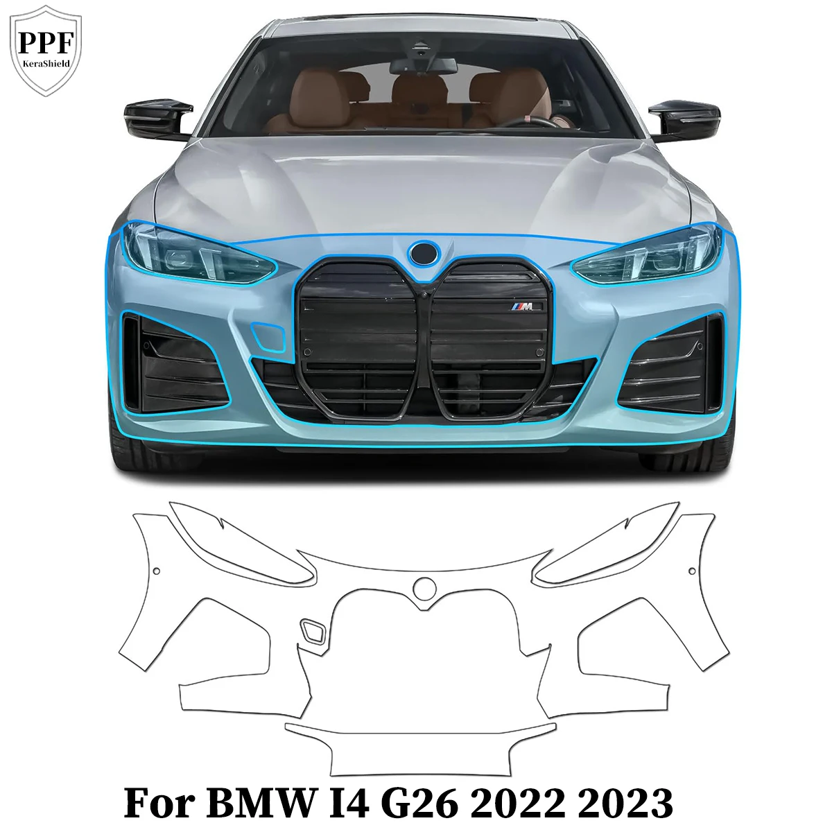 

TPU Car Paint Protection Film For BMW I4 G26 2022 2023 Pre-cut PPF Anti-Scratch Clear Bra Resistant Repairable Auto Accessories