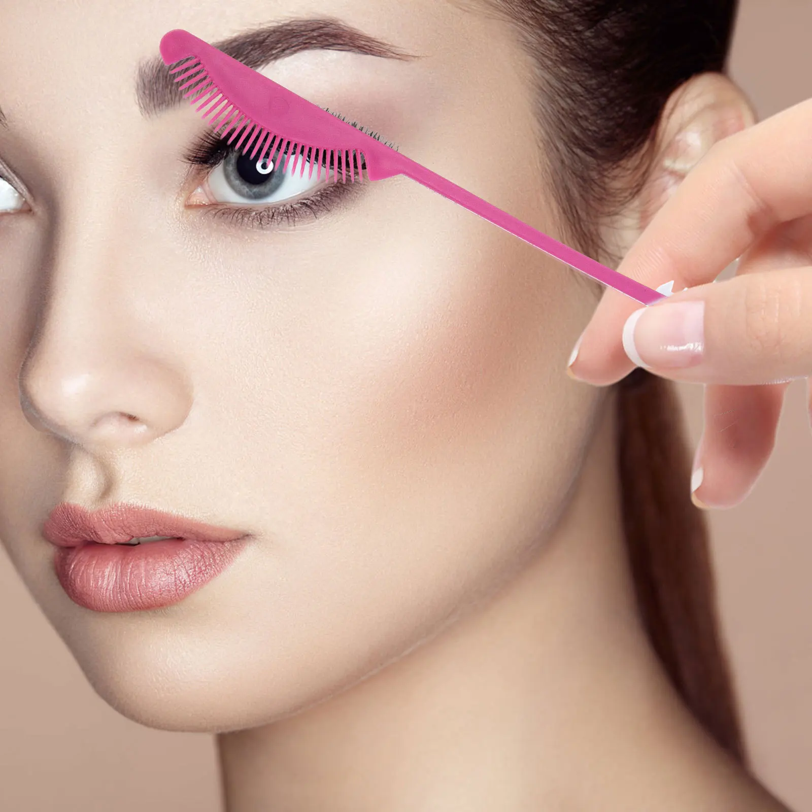 7 قطعة فرش ماكياج الحاجب حافة مشط رمش فرشاة صبغ الشعر فرشاة شعري النحت أداة المحمولة مجموعة السفر #1