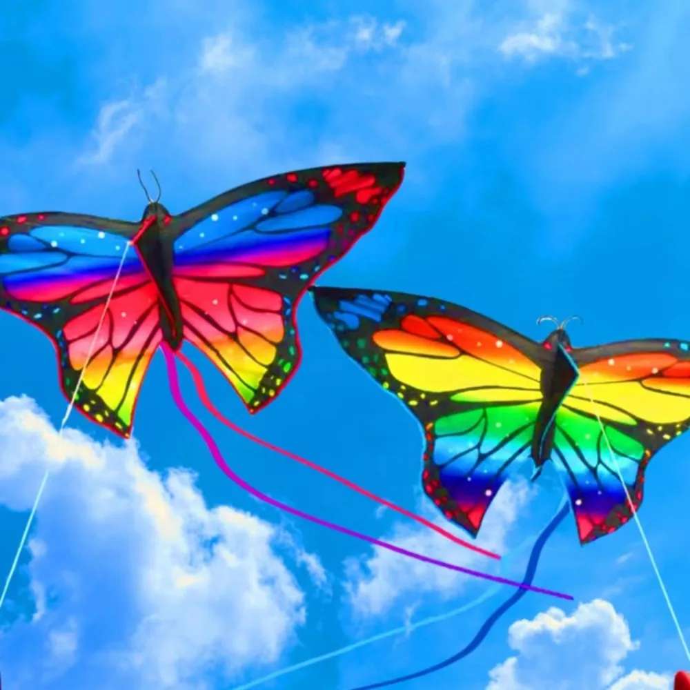 

Kids Gift Colorful Butterfly Kite Steering Beautiful Butterfly 1.45m Kite Factory Outlet Long Tail 3D Kite Garden