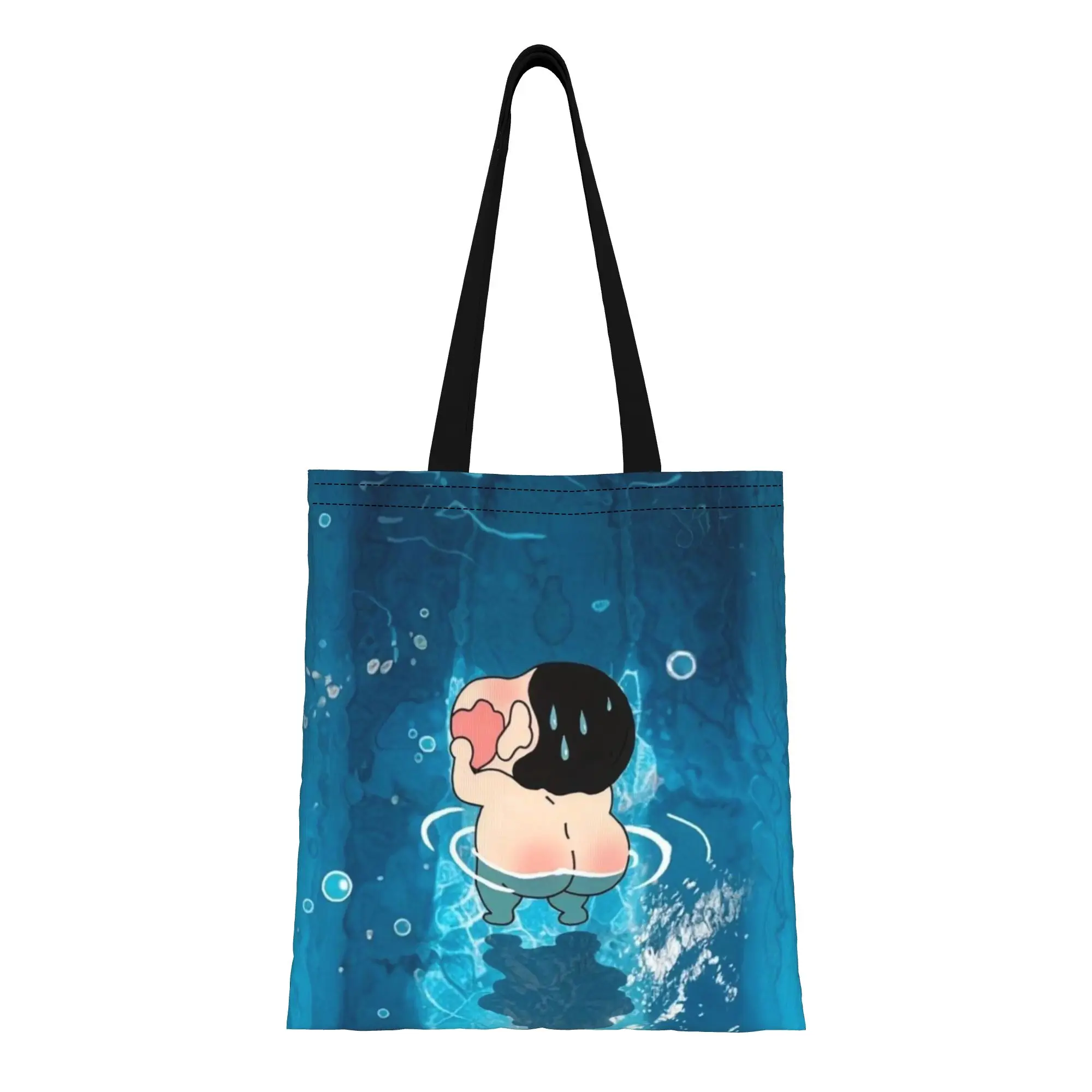 Back to school season Naughty Shin Boy (21) Crayon Shin-chan Canvas Tote Bag Perfect for Grocery Women's Top-Handle Bags