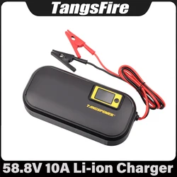 58.8V 10A Li-ion Battery Charger 14Series For 52V 51.8V Lithium Battery Pack Charger Selectable EU/US/AU/UK High Quality Plug