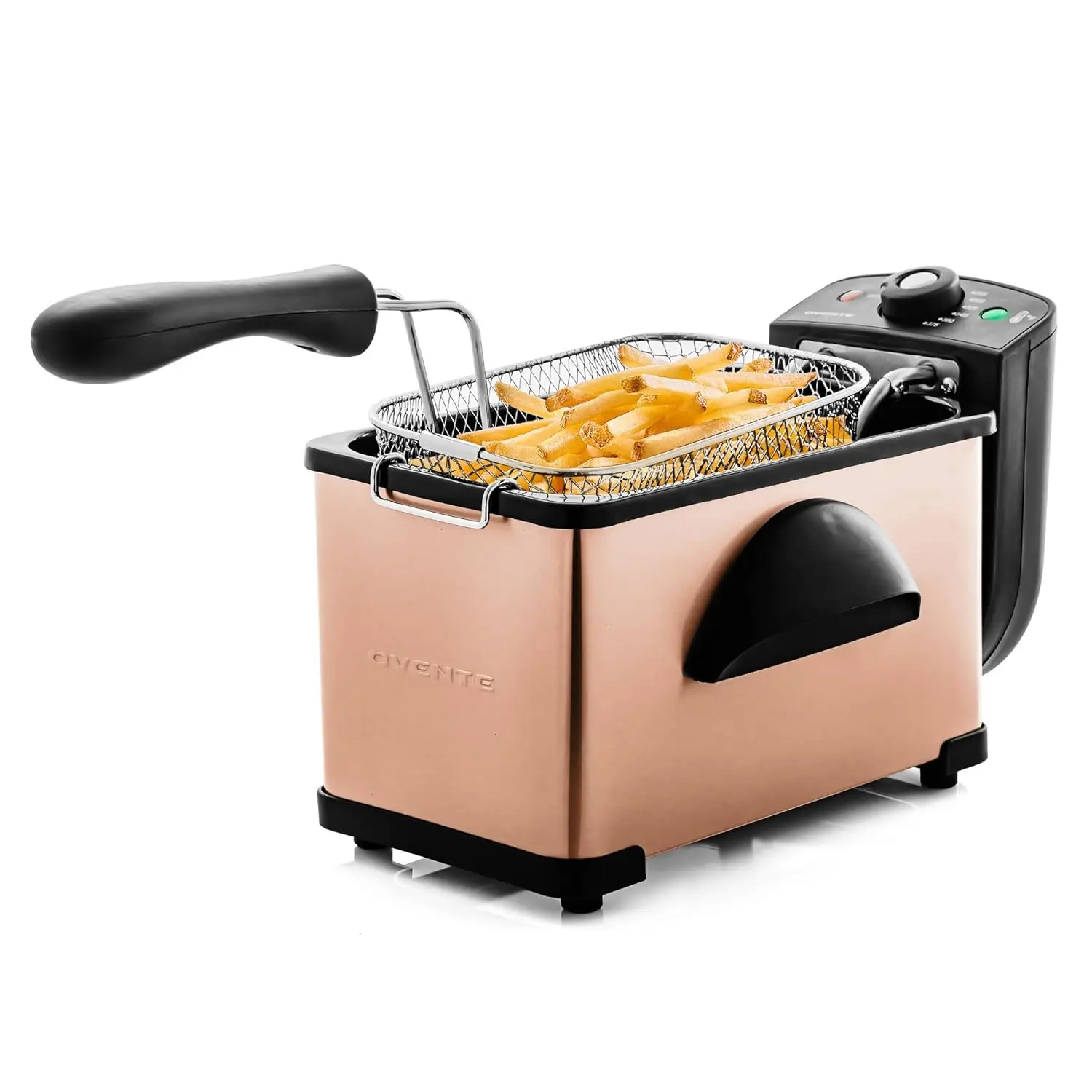 

Electric Deep Fryer 2L, 1500W, Adjustable Temp, Viewing Window, Odor Filter, Removable Basket, Stainless Steel Body