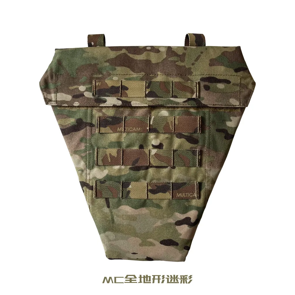 Tactical vest crotch protection panel with built-in buffer layer 500D matte fabric