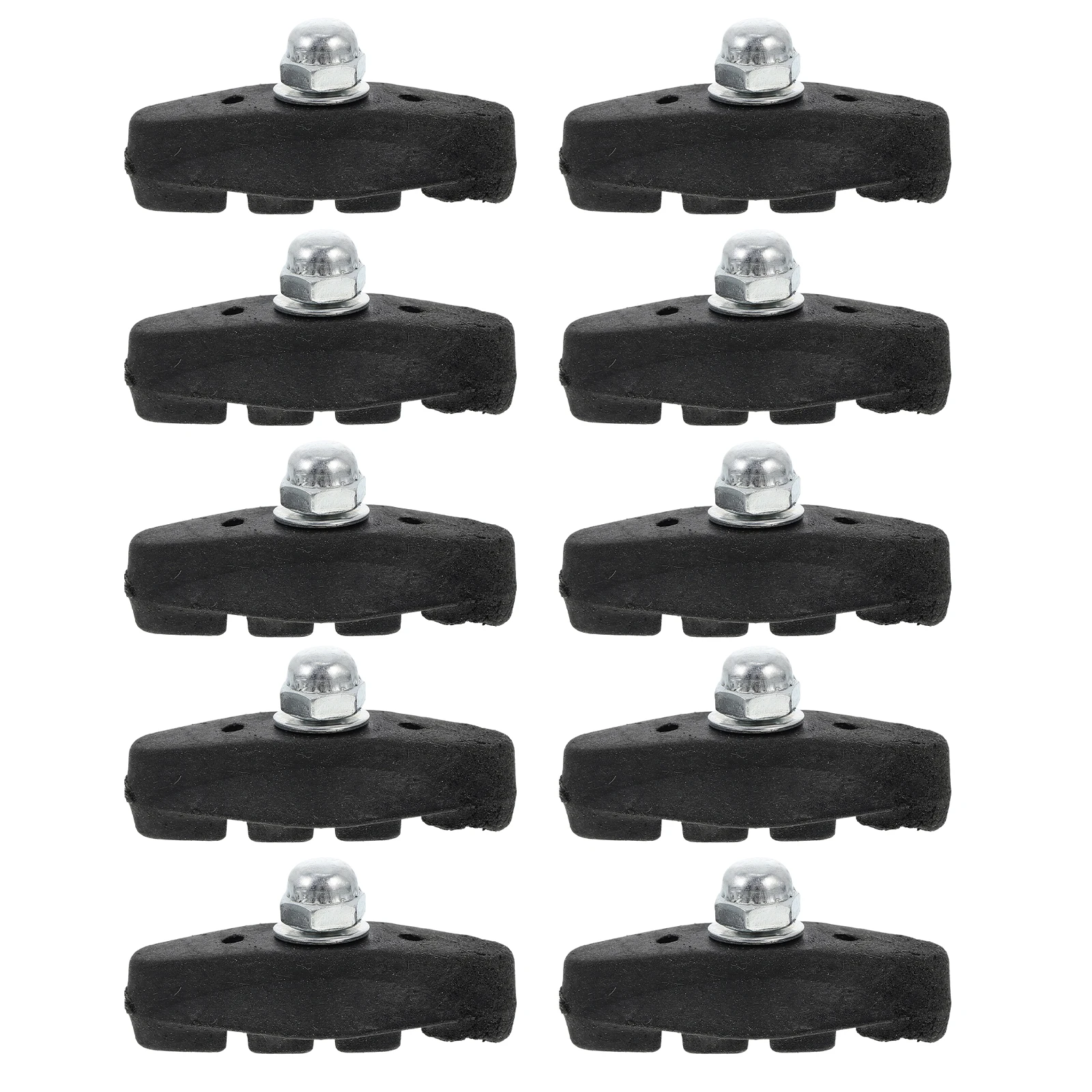 

10 set 10 Sets Pads Caliper Bike Brake Blocks Brakes Accessories Rubber Metal Brake Blocks Mountain Bicycle Stopping Power