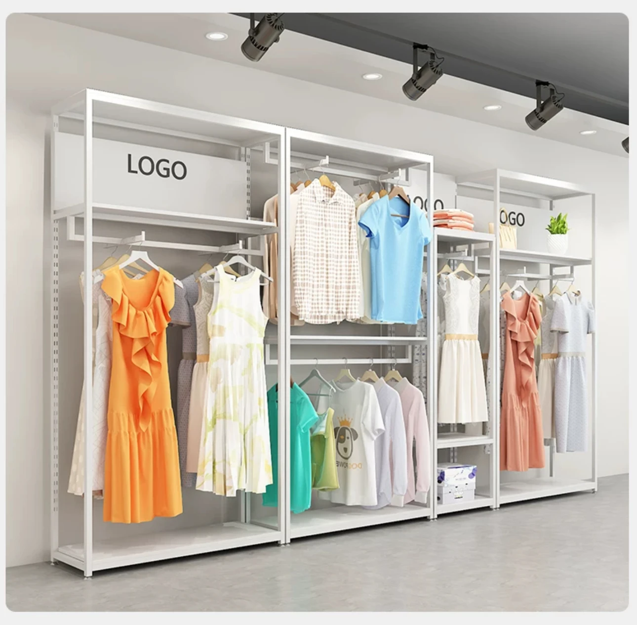 Clothing store display rack adjustable clothes display rack hanger display rack men's and women's clothing store clothing displa