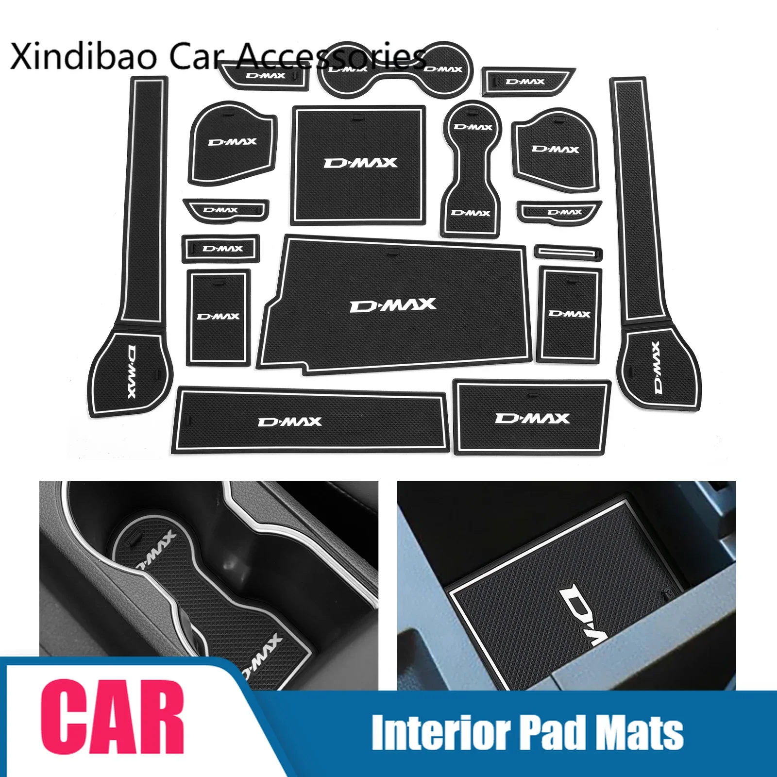 

for ISUZU D-MAX 2021 - 2024 DMAX Anti-Slip Gate Slot Cup Mat Non-Slip Door Groove Pad Car Interior Accessories Coaster