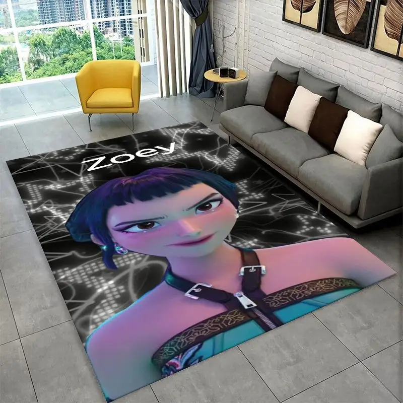 KPop D-Demon Hunters Saja Boys Cartoon Non-Slip Area Rug for Living Room,Bedroom,Playroom,Carpet Floor Mat Home Decor Rug
