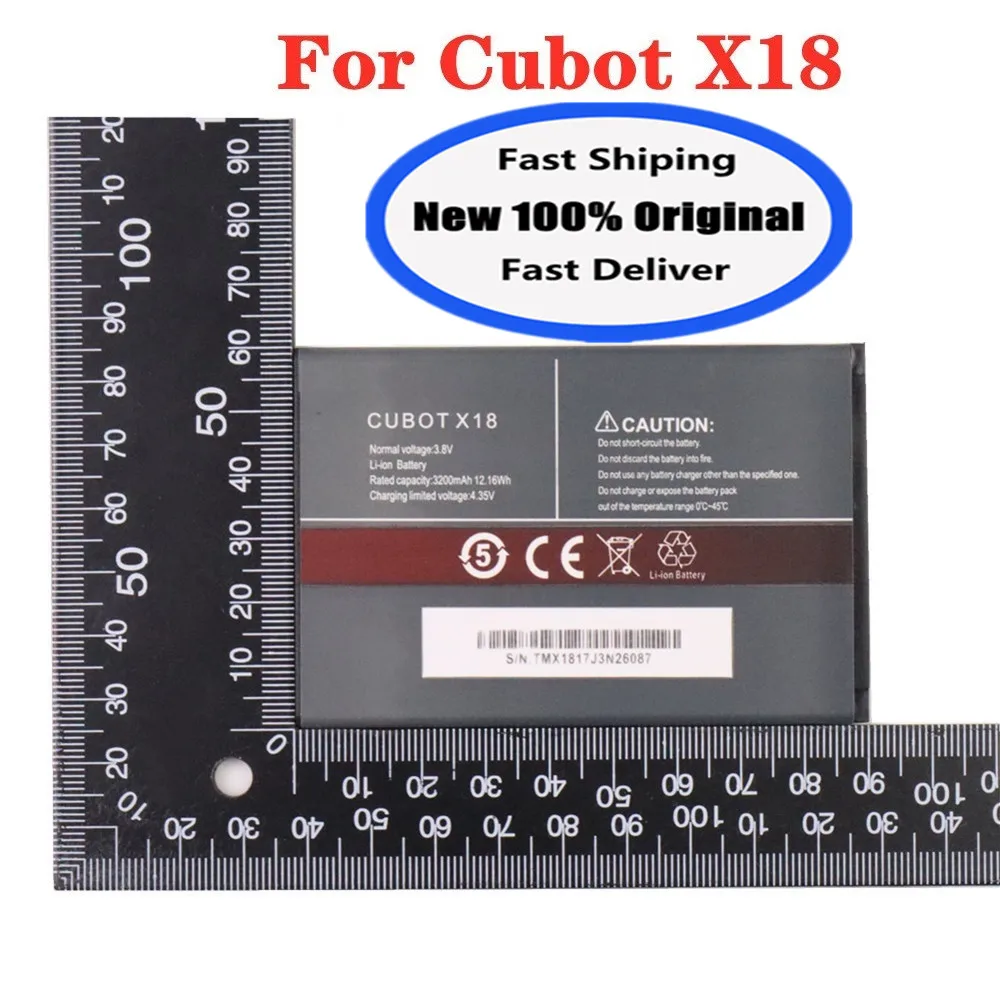 New 3200mAh 100% Original CubotX18 Battery For Cubot X18 Mobile Phone Replacement Batteries In Stock + Tracking Code