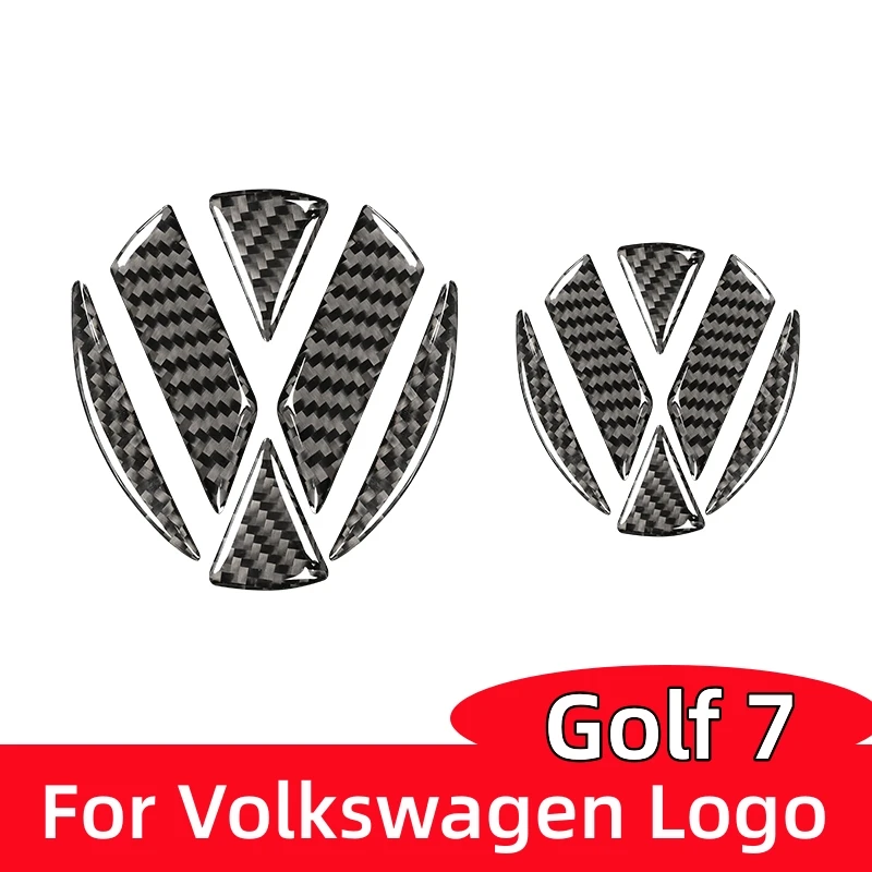 

Для Volkswagen Vw Golf 7 Gti Mk7 2013-2019, автомобильные декоративные наклейки из углеродного волокна с логотипом спереди и сзади, отделка крышки, автомобильные аксессуары