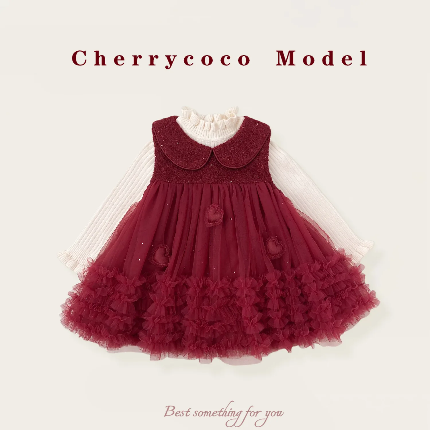 

Girls' Set Autumn and Winter New Item, Girls' Baby Knitted Cardigan Princess Skirt Two-piece Set, Fashionable