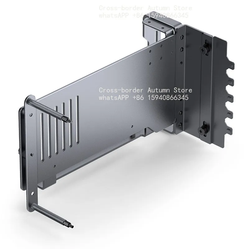 Aluminum Alloy Vertical Mount Bracket Kit With 5.0 Riser Cable Graphics Card Holder Grey White For PC Case