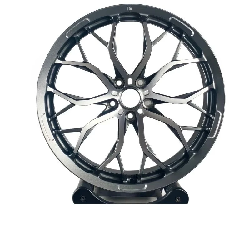 

aluminum alloy wheels 21-inch 10J 5 6-hole multi-spoke passenger car wheels, brushed anodized plating surface treatment