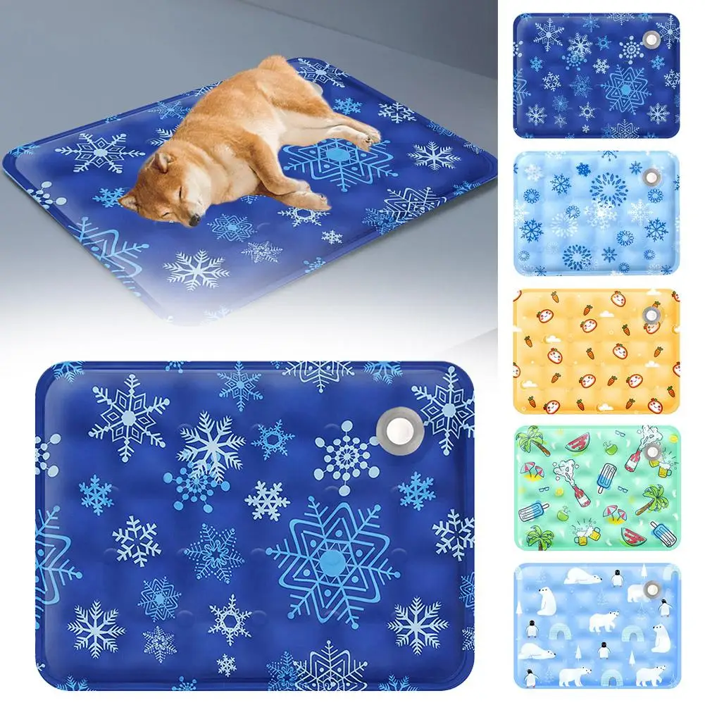 Alfombrillas de refrigeración de verano para mascotas, manta de hielo para perros y gatos, sofá portátil para acampar, Yoga, dormir, accesorios para mascotas J4b9