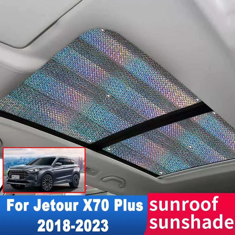 2x Car Sunroof Sunshade for Jetour X70 Plus 2023 2022 2021 2020 2019 2018 Auto Roof Sunscreen Heat Insulation Anti-UV Windscreen